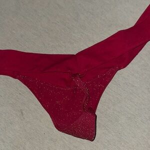 Womens Size XXL No Boundaries Red Thong Panties